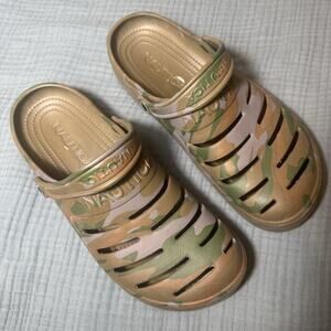 Nautica Rivers Edge Green Camo Clog Men's Size 12 Slide On Slipper Shoes